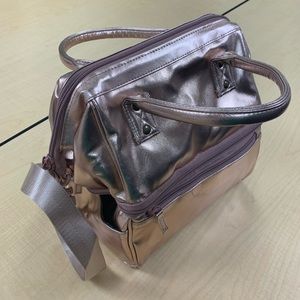 Large rose gold lunch tote